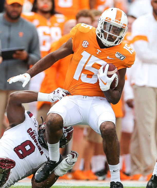 Jauan Jennings during his Tennessee college career.